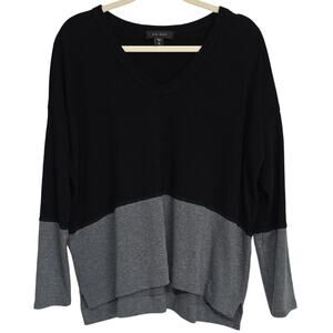 Karen Kane Women Sz M Black Grey Goth Whimsigoth Grunge Made in USA Knit Tunic